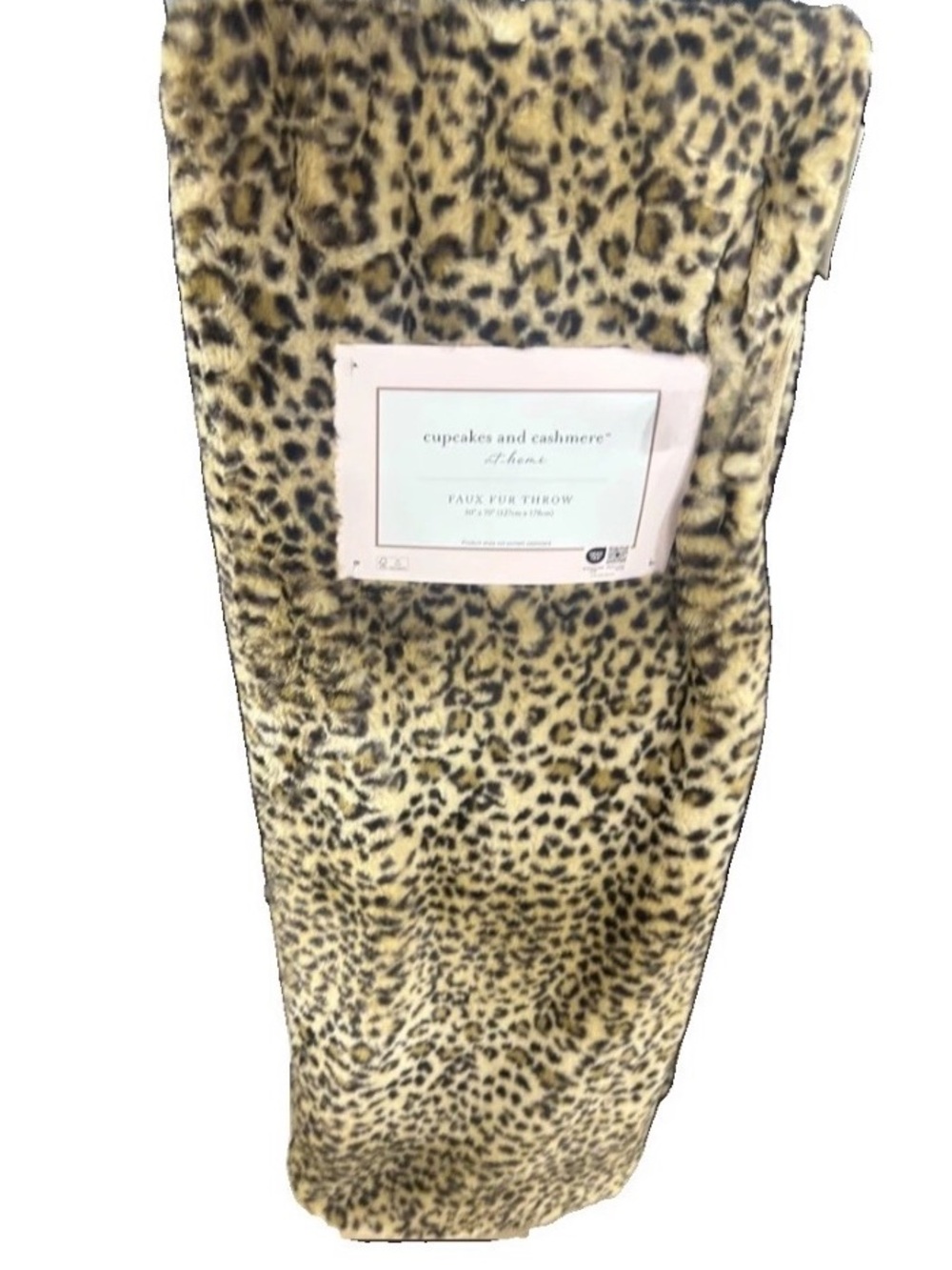 Cupcakes and Cashmere Faux Fur Animal Print Throw Blanket 50”x70”